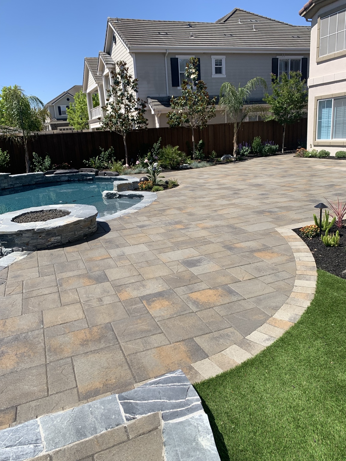 DCS paver pool patio installation